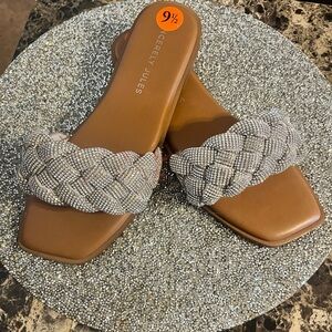 Sincerely Jules Silver Braided Sandals